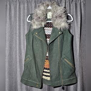 Anthropologie Elevenses Salt Creek Crochet Back Vest Size XS